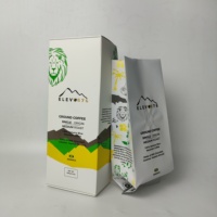Fabrication de boîtes d'emballage pour café imprimées sur mesure, carton pliable en papier pour grains de café et café moulu