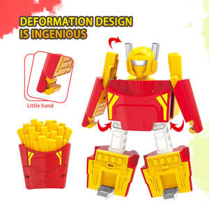 Chips de juguetes de comida rápida transfronterizos transformados en robot deformado simulación juguetes educativos para niños - Product Image 4
