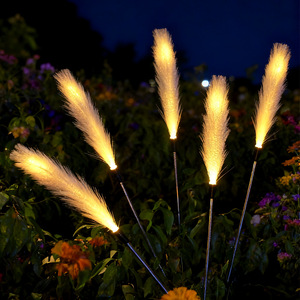 Solar Garden <b>Lights</b> <b>LED</b> Pampas Grass Outdoor Waterproof Solar Powered Decorative Stake <b>Light</b> For Yard Patio - Product Image 1