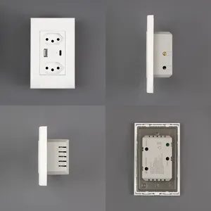 Braziliaanse Smart Socket + Type C Socket 10a + Usb + Type C