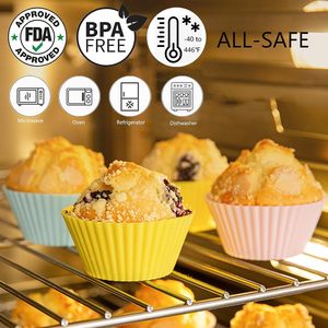 Moldes de Silicona Redondos para Muffins, Moldes de Silicona para Hornear Pasteles, Herramientas para Pasteles, Muestras Gratis Disponibles, 7g, 100 Unidades - Product Image 4
