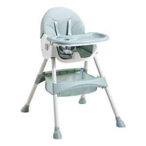Trona ajustable para bebé con bandeja y cesta de almacenamiento para niños de 0 a 12 meses, diseño portátil multifuncional - Product Image 1