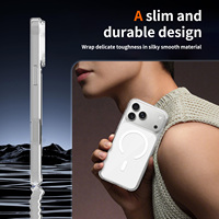 Coque iPhone 17 Pro Max en stock, coque arrière blanche, coque magnétique pour téléphone, coque de téléphone anti-rayures, coque de téléphone portable antichoc