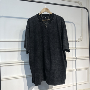 Vente en gros de vêtements de rue surdimensionnés en coton vintage 100% coton délavés à l'acide, chauds et amples, imprimés, t-shirts pour hommes - Product Image 2