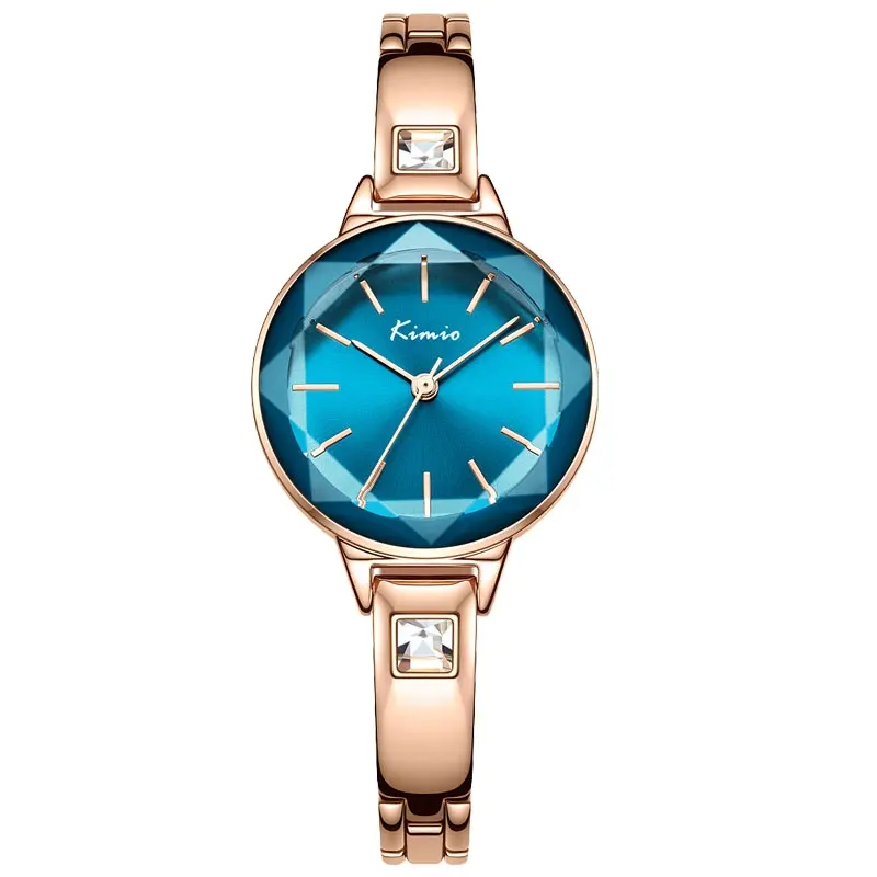 KIMIO K6312 модные женские часы с браслетом, женские кварцевые часы с кристаллами, повседневные женские наручные часы под платье
