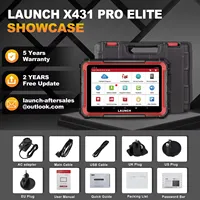 Herramienta de Diagnóstico Bidireccional LAUNCH X431 PRO Elite, CANFD, DOIP, Codificación de ECU, FCA AutoAuth, Sistema Completo, 38+ Reinicios, Escáner OBD2