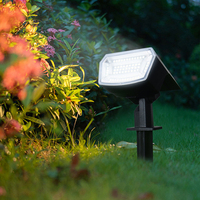 Venta al por mayor ABS Solar Powered LED Garden Lawn Yard Tree Light Resistente al agua y luz cálida con opción RGB para uso al aire libre