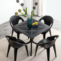 Tables à manger en plastique d'extérieur durables et imperméables au design moderne - Facile à transporter RW DT-A02 pour hôtel, salon, balcon - Direct