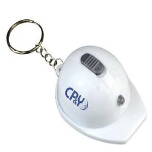 Ouvre-bouteille manuel en métal avec logo personnalisé créatif, mini casque de sécurité en plastique avec lumière LED et pendentif porte-clés artisanal - Product Image 4