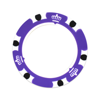 YH 40mm Puces d'argile couronne tricolore de divertissement avec autocollant personnalisé