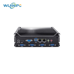 Industrial Fanless Desktop PC i7 10th Gen 1065G7 Quad core Mini PC 2 <strong>Giga</strong> LAN,2DDR4 8USB 6COM Embedded PC - Product Image 1