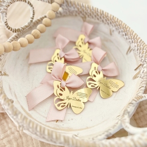 Plaque nominative personnalisée en acrylique papillon, accessoires de décoration, gravure laser, nom et logo personnalisés, bijoux faits main, cérémonie de mariage - Product Image 2