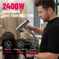 Sèche-cheveux professionnel FirePhoenix M3 2400W avec moteur sans balais, débit d'air de 22 m/s, nettoyage ionique automatique, réduction du bruit à 8 couches, 395g, 127V-240V