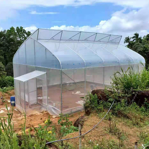 Serre tunnel agricole en plastique à simple portée, économique, à dents de scie - Product Image 2