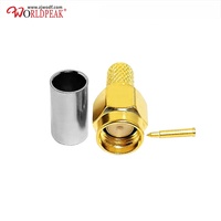 Conector coaxial Rf SMA Macho para cable de baja pérdida RG58 LMR195 LMR200