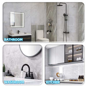 Étagère de <span class=keywords><strong>douche</strong></span> murale à <span class=keywords><strong>ventouse</strong></span> avec crochets et barre porte-serviettes, sans perçage, pour rangement d'angle de salle de bain - Product Image 6