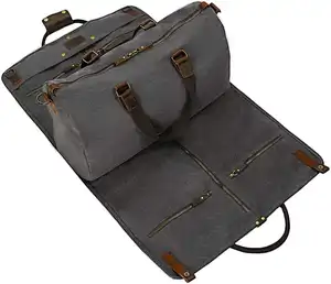 Bolsa rolante de couro 2 em 1 para homens, sacola de viagem para uso em viagens e passeios de negócios