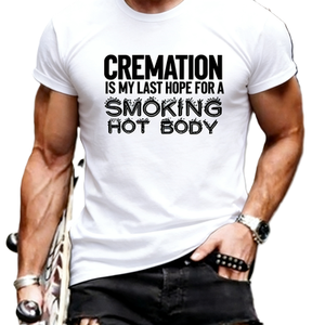 Camiseta con Humor Sarcástico y Divertido para Gimnasio: La Cremación es Mi Última Esperanza para un Cuerpo Atractivo - Product Image 5