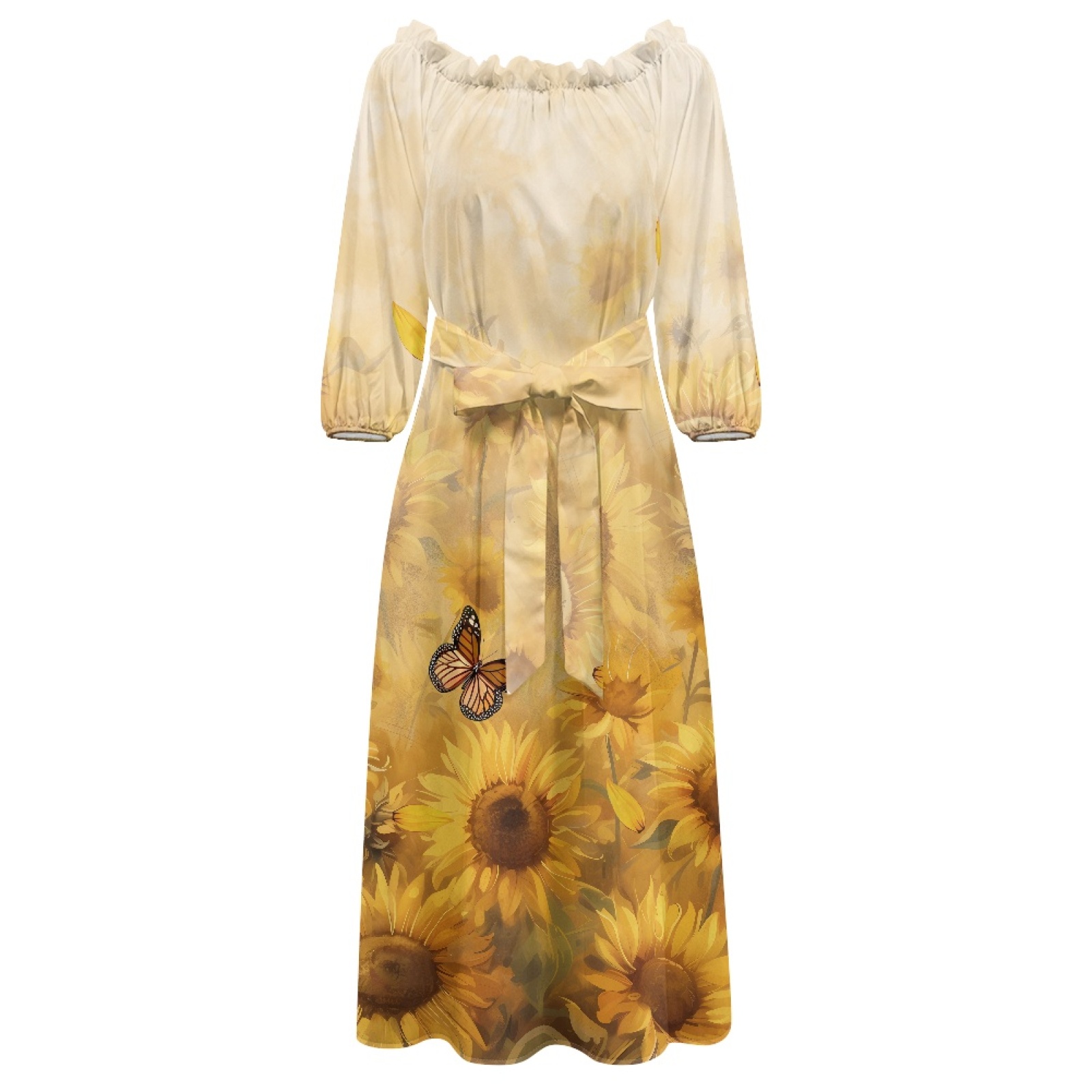 prom dress with sunflowers Ellie Wilde Style EW122021 | Ellie Wilde Dresses