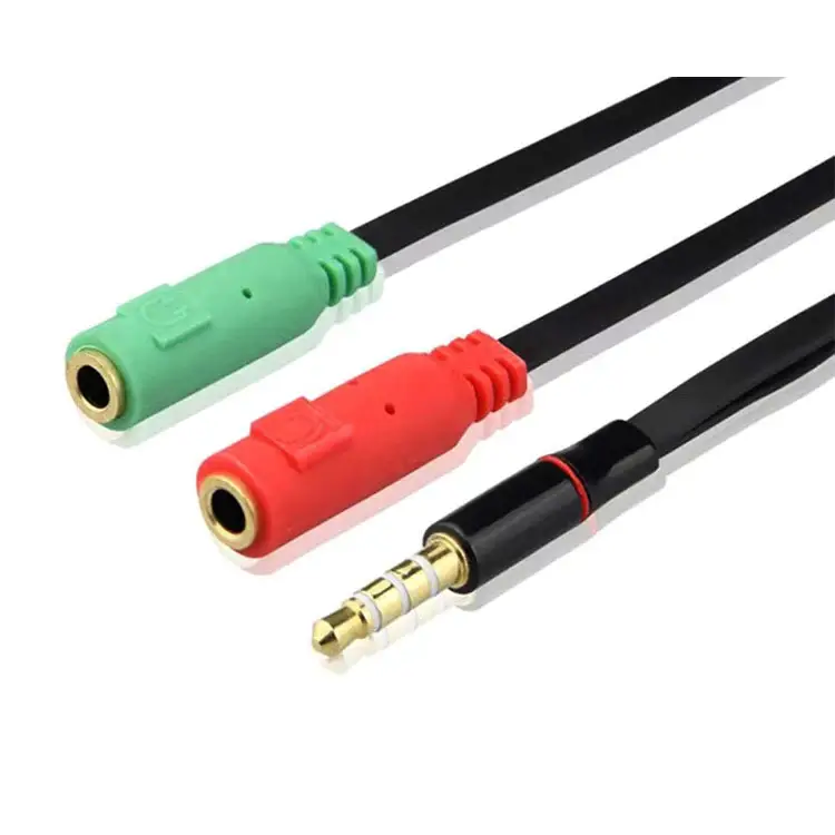 Splitter Cable 3.5mm Y Audio Jack Extender c Male to 2 Port Female AUX Jack Cable for PC AV cable