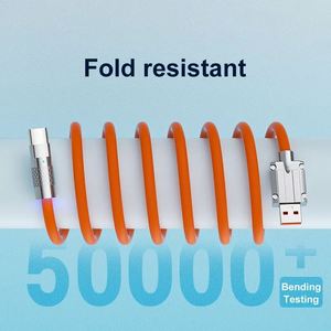 120W 6A câble de charge <span class=keywords><strong>super</strong></span> rapide métal alliage de zinc silicone liquide Micro USB type-c <span class=keywords><strong>chargeur</strong></span> câble de données pour Android - Product Image 6