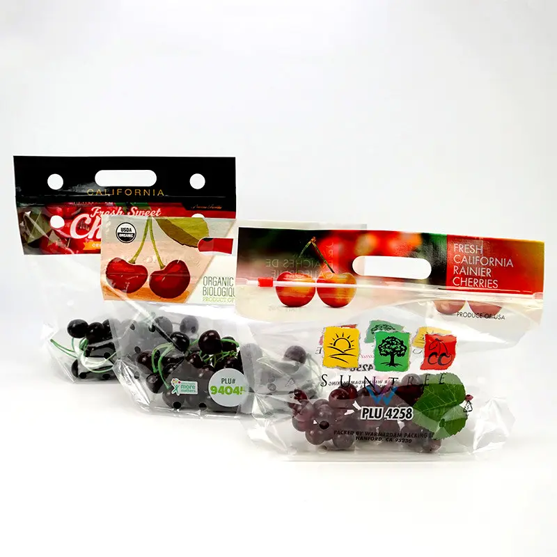 봉지를 패키징하는 재밀봉할 수 있는 과일 야채 플라스틱 지프 잠금 장치 음식
