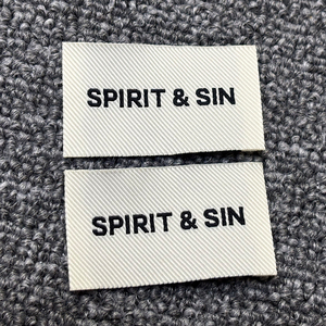 Etichette Tessute Personalizzate con Logo Privato, in Cotone Organico, Etichetta Jacquard ad Alta Densità, Etichetta per Collo Piegata al Centro, da Cucire con <span class=keywords><strong>Velcro</strong></span> - Product Image 6