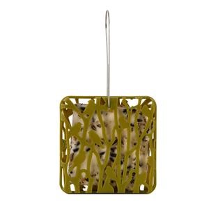 Esschert Design Mangeoire à oiseaux suspendue au toit vert pour l'extérieur "Chiffchaff" Suet Block Hanger - Product Image 2