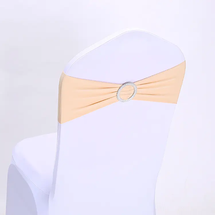 Чехол на стул с поясом, свадебные завязки цвета шампанского, ленты из спандекса для чехла на стул, недорогие завязки