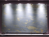 Dalle de marbre bleu céleste naturel du Brésil, translucide, design moderne pour les murs d'arrière-plan des hôtels, comptoirs, grande dalle