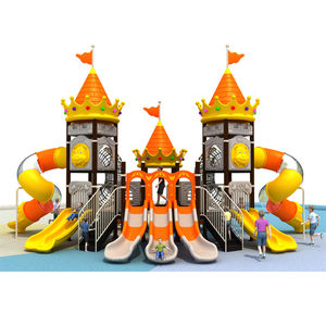 Lâu Đài ngoài trời chủ đề kết hợp ống trượt an toàn nhà phim hoạt hình trượt cho mẫu giáo - Product Image 2