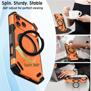 Custodia Protettiva <span class=keywords><strong>Magnetica</strong></span> Antiurto con Cavalletto Girevole a 360 Gradi per <span class=keywords><strong>iPhone</strong></span> 17 16 15 14 <span class=keywords><strong>13</strong></span> 12 Pro Max - Product Image 2