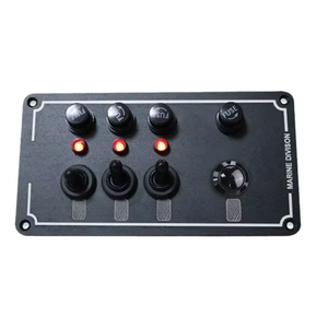 Kit de panneau d'interrupteurs à bascule étanche DC 12V 3-en-1 avec fusible 10A, interrupteur marche/arrêt SPST, panneau multi-interrupteurs pour voiture, camping-car, <span class=keywords><strong>bateau</strong></span> - Product Image 1