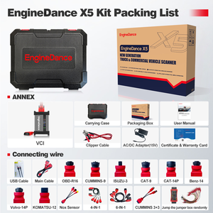 Herramienta de Diagnóstico EngineDance X5 Diag 2 en 1 Compatible con Programación de ECU y Diagnóstico de Camiones/Autobuses/Maquinaria Agrícola/Maquinaria de Construcción - Product Image 6