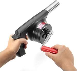 Mini souffleur à air à manivelle pour barbecue, léger, résistant à la chaleur, antiadhésif, accessoire pour barbecue, pique-nique, camping, <span class=keywords><strong>soufflet</strong></span> de feu pour l'extérieur - Product Image 1