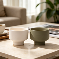 Vases à bougies en céramique avec logo personnalisé, pots à bougies vides, contenants à bougies à marque privée, vente en gros pour les marques de bougies parfumées