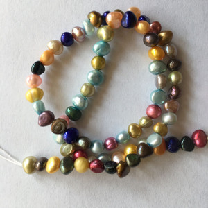 Perlas Barrocas Irregulares de Agua Dulce Teñidas de Colores, Sueltas, de 6-7 mm, al por Mayor, para la Fabricación de Joyas - Product Image 3