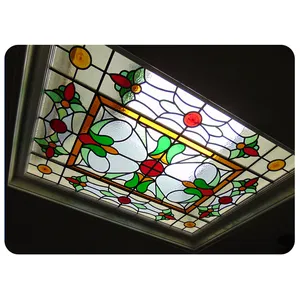 Tiffany kính màu mái cửa sổ Bầu Trời cho daylighting kính màu chì Skylight trang trí nghệ thuật thủy tinh mái nhà ánh sáng tấm