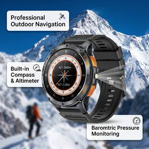 <span class=keywords><strong>Montre</strong></span> connectée K67A avec GPS intégré, écran AMOLED de 1,43 pouces, batterie de 530 mAh, lampe torche LED, boussole, baromètre, <span class=keywords><strong>montre</strong></span> connectée robuste - Product Image 3