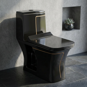 Modern Square Ceramic One Piece Toilet Designer Wooden Seat Stylish Bathroom Commode Bulk Order WC - Product Image 6