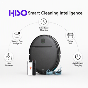 <span class=keywords><strong>Robot</strong></span> Aspirapolvere con Navigazione Lidar e Funzione Lavaggio, Batteria da 2600mAh, Controllo Tramite App Tuya, per Casa Intelligente - Product Image 3