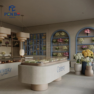 Custom Display Furniture and Interior Decoration Retail Fixtures and Cake Store Layout Solutions for Flower Coffee <strong>Shop</strong> Design - Product Image 1