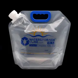 कस्टम मुद्रित प्लास्टिक पेय बैग तरल पारदर्शी भोजन सील स्वयं खड़े होने के साथ पारदर्शी
