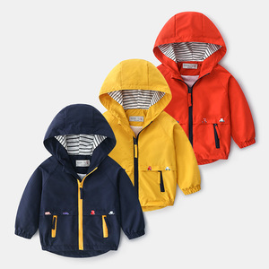 Casacos de Primavera e Outono para Meninos Jaquetas para Crianças Casaco com Capuz para Bebês com Bolso Roupas Externas com Zíper para Crianças de 2 a 6 Anos - Product Image 1