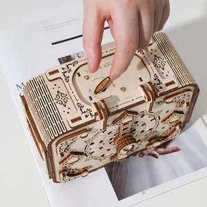 3D Puzzles en bois DIY boîte secrète en bois 3Dpuzzle assemblage très difficile mécanique dynamique numéro en bois puzzle Prix d'usine - Product Image 6