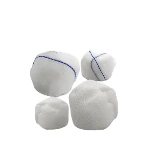 5 balles un blister emballé boule de coton doux de 5cm de diamètre 100% boule de gaze de coton médical