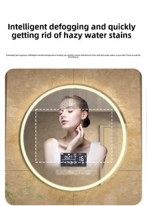 Hot-bán hiện đại ba-màu LED hiển thị với cảm ứng chuyển chiếu sáng thông minh phòng tắm gương - Product Image 5