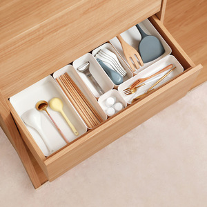 Drawer Storage <b>Box</b> With Organizers For <b>Makeup</b> Cosmetics Stationery Desktop Home Office Student Dormitory Use - Product Image 4