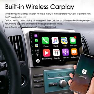 Autoradio stéréo sans fil CarPlay Android 13 avec commande vocale IA, 128 Go, navigation GPS pour Toyota Corolla Verso 2006, lecteur multimédia vidéo - Product Image 3