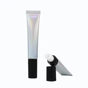 Laser Silver 20g Empty Cosmetic Container 20ml Eye Cream Aluminum Polyfoil Tube ABL Squeeze Soft Tube Eye Cream Applicator